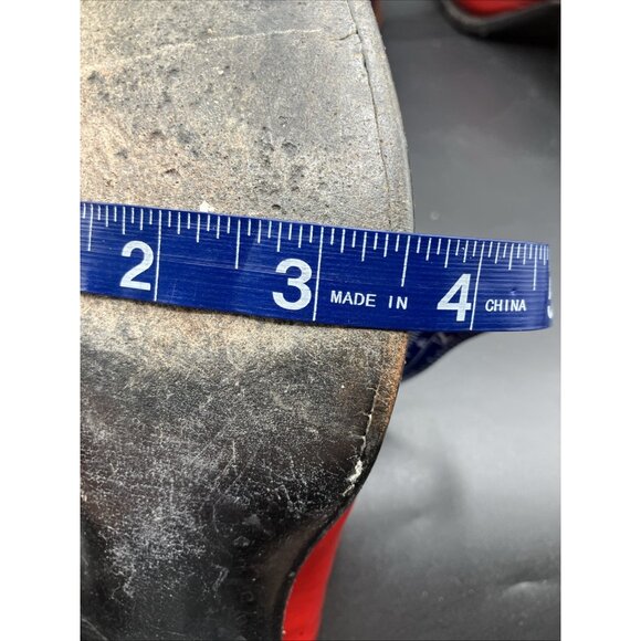 $1k  6 6.5 C Wide back At The Ranch Red Patent Cowgirl Mules Boots Santa Fe - Picture 10 of 10